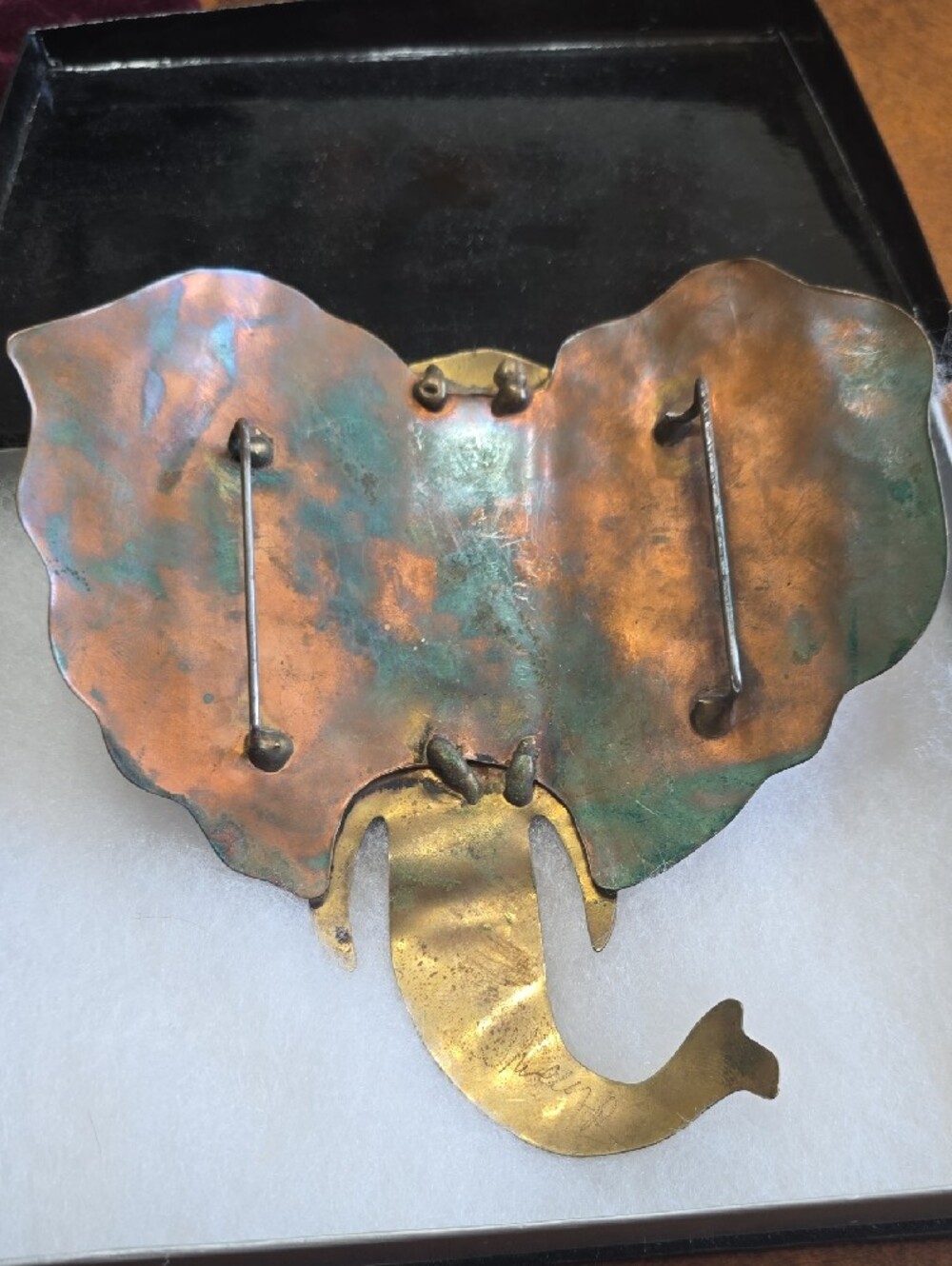 Copper Elephant Belt Buckle – Copper-Toned Elephant Head - Picture 2 of 3